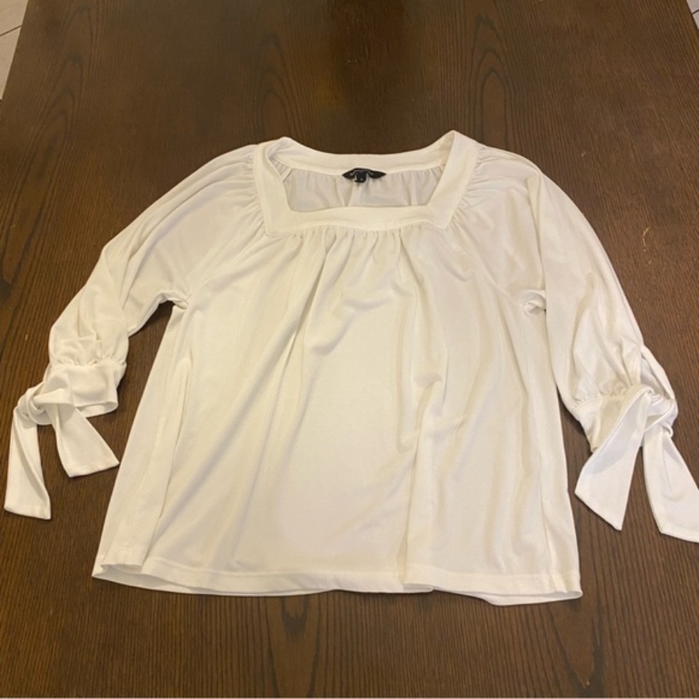 Banana Republic White Square Neck Blouse Size Small
